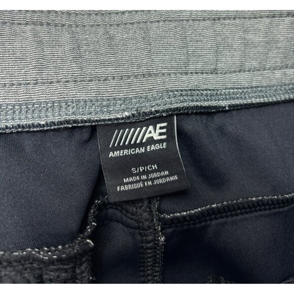 American Eagle Mens 24/7 Joggers Size S Gray Black Sweatpants Elastic Waist - Picture 8 of 9